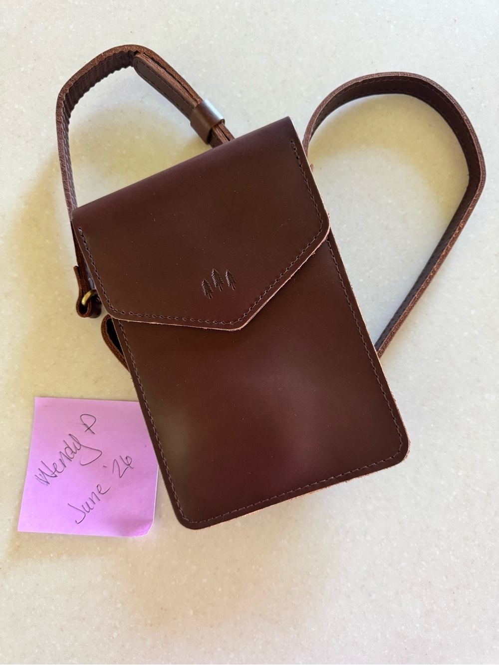 Portland Leather Goods Chocolate Brown Parker Phone Pouch